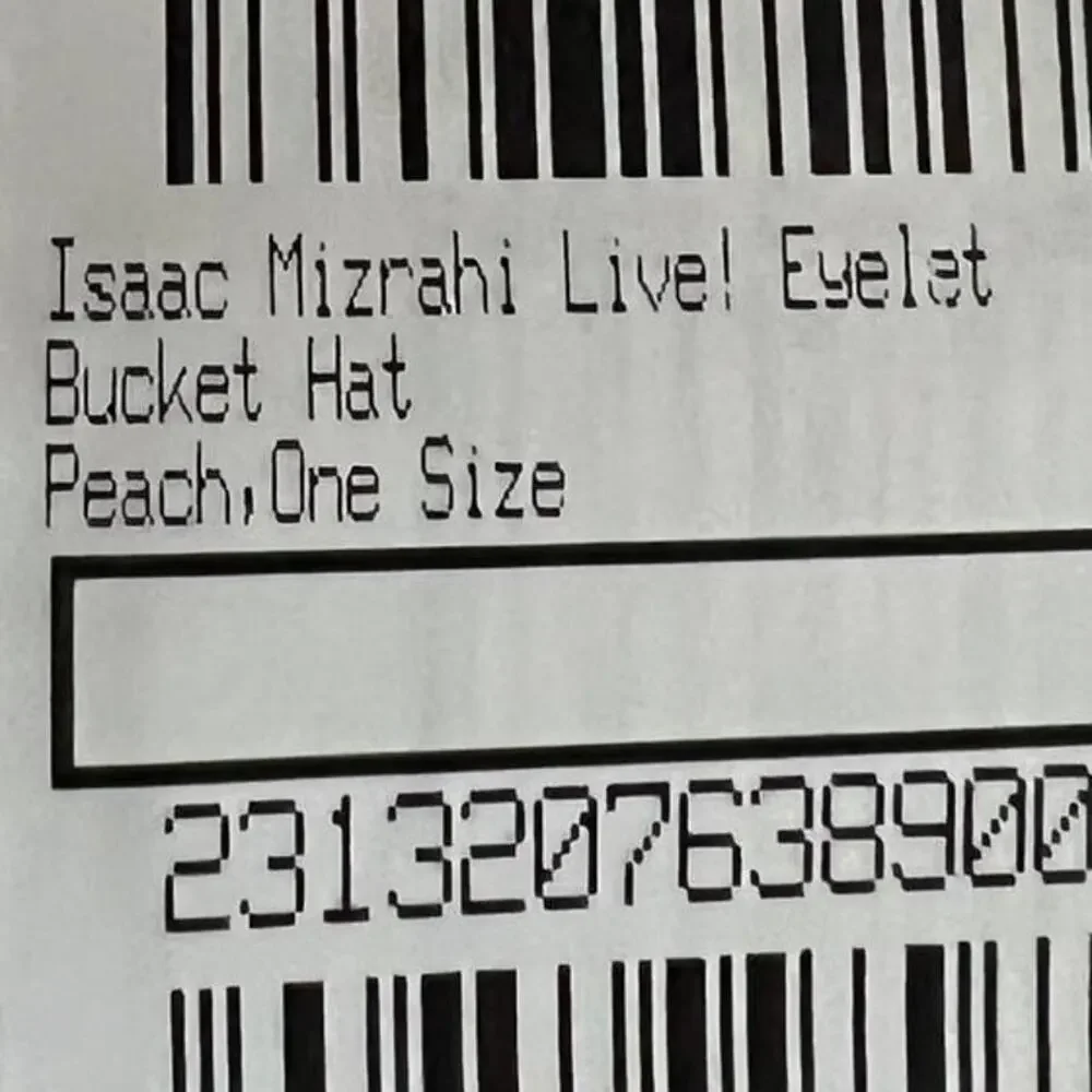 Isaac Mizrahi Live! Eyelet Bucket Hat Peach, One Size